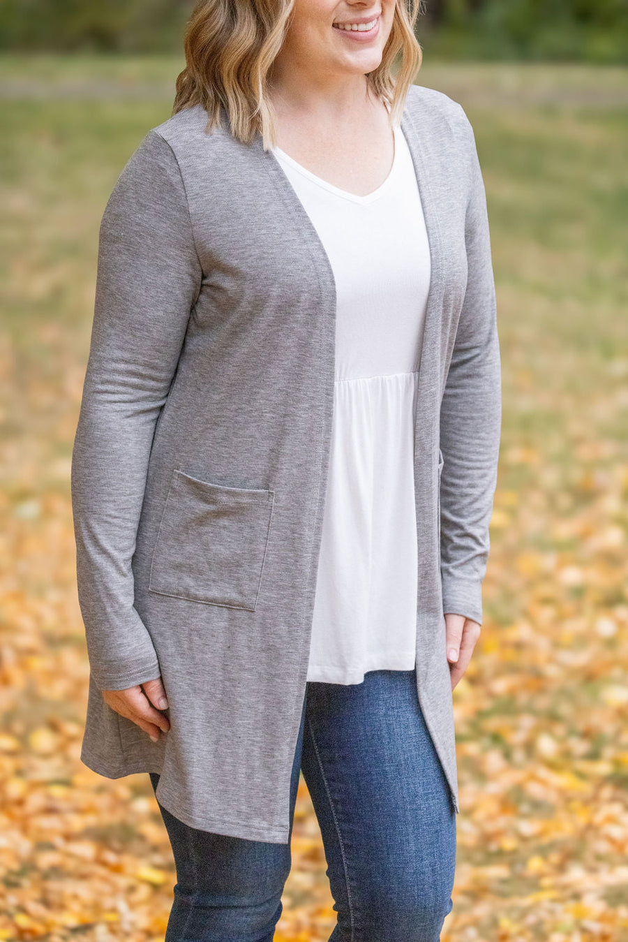 IN STOCK Classic Cardigan - Light Grey FINAL SALE