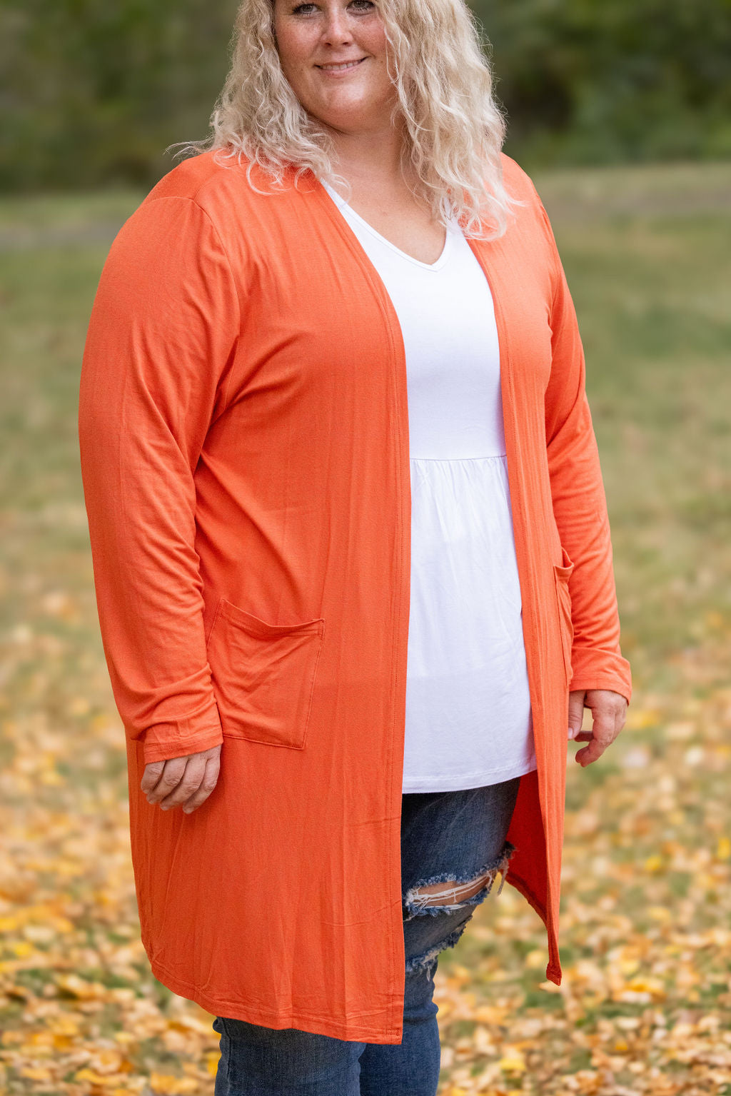 IN STOCK Classic Cardigan - Pumpkin FINAL SALE