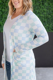 IN STOCK Classic Cardigan - Blue and Mint Checker MM EXCLUSIVE