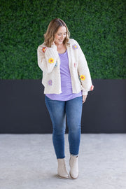 IN STOCK Flower Cardigan - Ivory