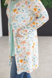 IN STOCK Classic Cardigan - Watercolor Floral