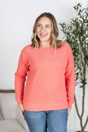 IN STOCK Corrine Ribbed Pullover Top - Coral