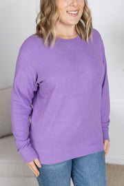 IN STOCK Corrine Ribbed Pullover Top - Purple