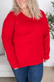 IN STOCK Leah Long Sleeve Top - Red