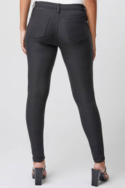 Hyperstretch Mid-Rise Skinny Jean: BLACK