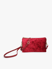 Riley Vevlet Crossbody/Wristlet: Navy