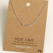 Love Arrow Pendant Necklace: Silver