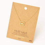 Mountain Range Pendant Necklace: Gold