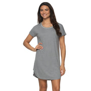 Jessie Stretch Jersey Dolman Sleep Shirt - Heather Silver: Heather Silver Filigree