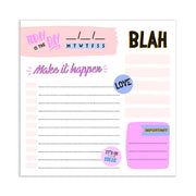 Undated Make it Happen Daily Note Block: Open Dated / Desk Pad / 4.5 x 4.5