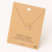 Mountain Range Pendant Necklace: Silver