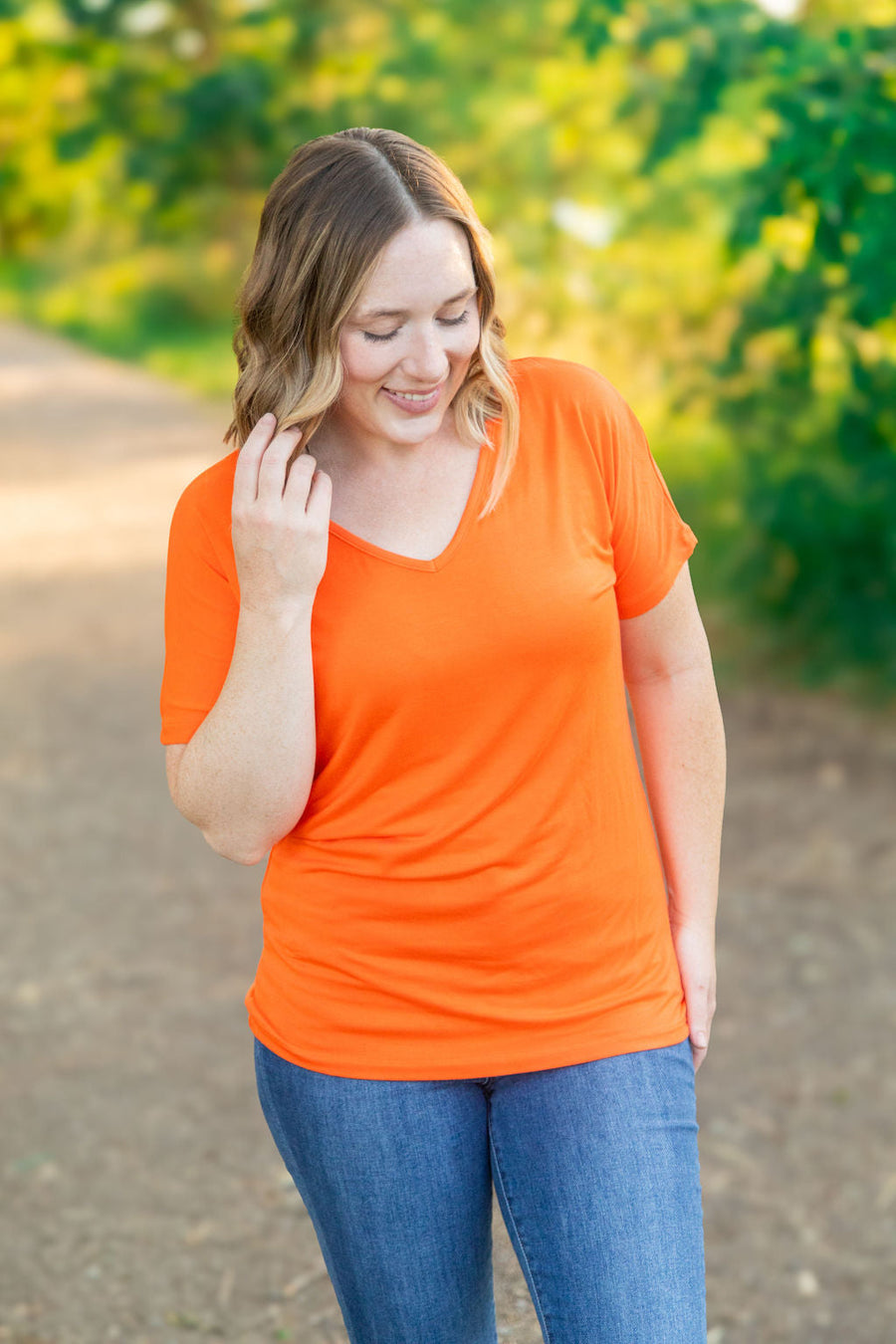 Chloe Cozy Tee - Orange