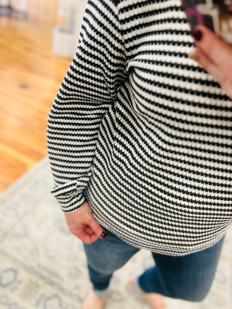 Striped Sweater- Black & White