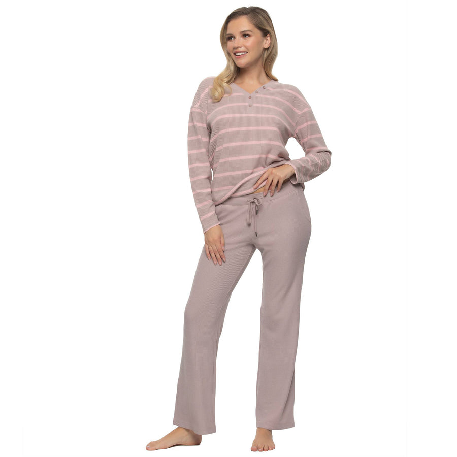 Jolie Waffle Knit Lounge Pant - Purple Dove