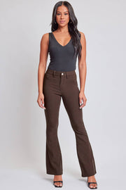 Hyperstretch High-Rise Flares- Cocoa