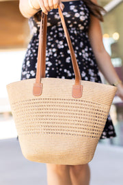 Zipper Bucket Bag - Tan | Summer Purse