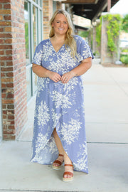 IN STOCK Harley High-Lo Dress - Periwinkle Floral FINAL SALE