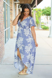 IN STOCK Harley High-Lo Dress - Periwinkle Floral FINAL SALE