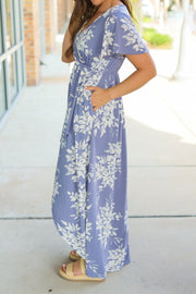 IN STOCK Harley High-Lo Dress - Periwinkle Floral FINAL SALE