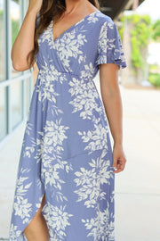 IN STOCK Harley High-Lo Dress - Periwinkle Floral FINAL SALE