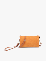 Riley Suede Crossbody/Wristlet: Navy