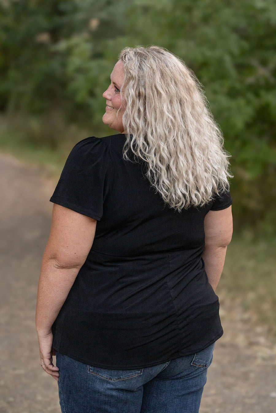 Emery Ruffle Top - Black