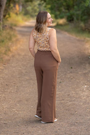 IN STOCK Presley Palazzo Pants - Coffee FINAL SALE