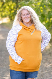 IN STOCK Zoey ZipCowl - Mustard and Harvest Floral FINAL SALE