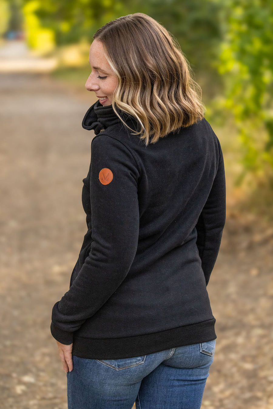 IN STOCK Quinn ZipUp Cowl - Black | Women's Hoodie