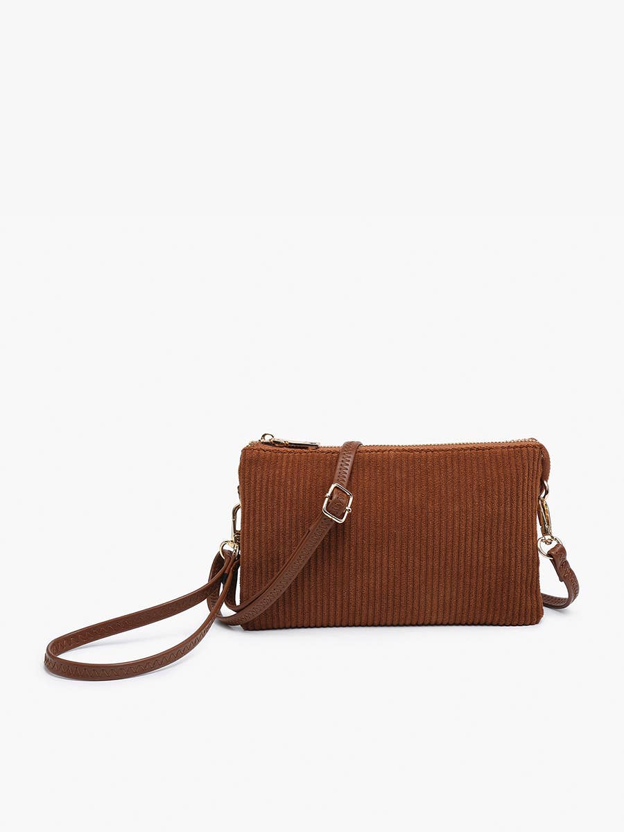 Riley Corduroy Crossbody/Wristlet: Red