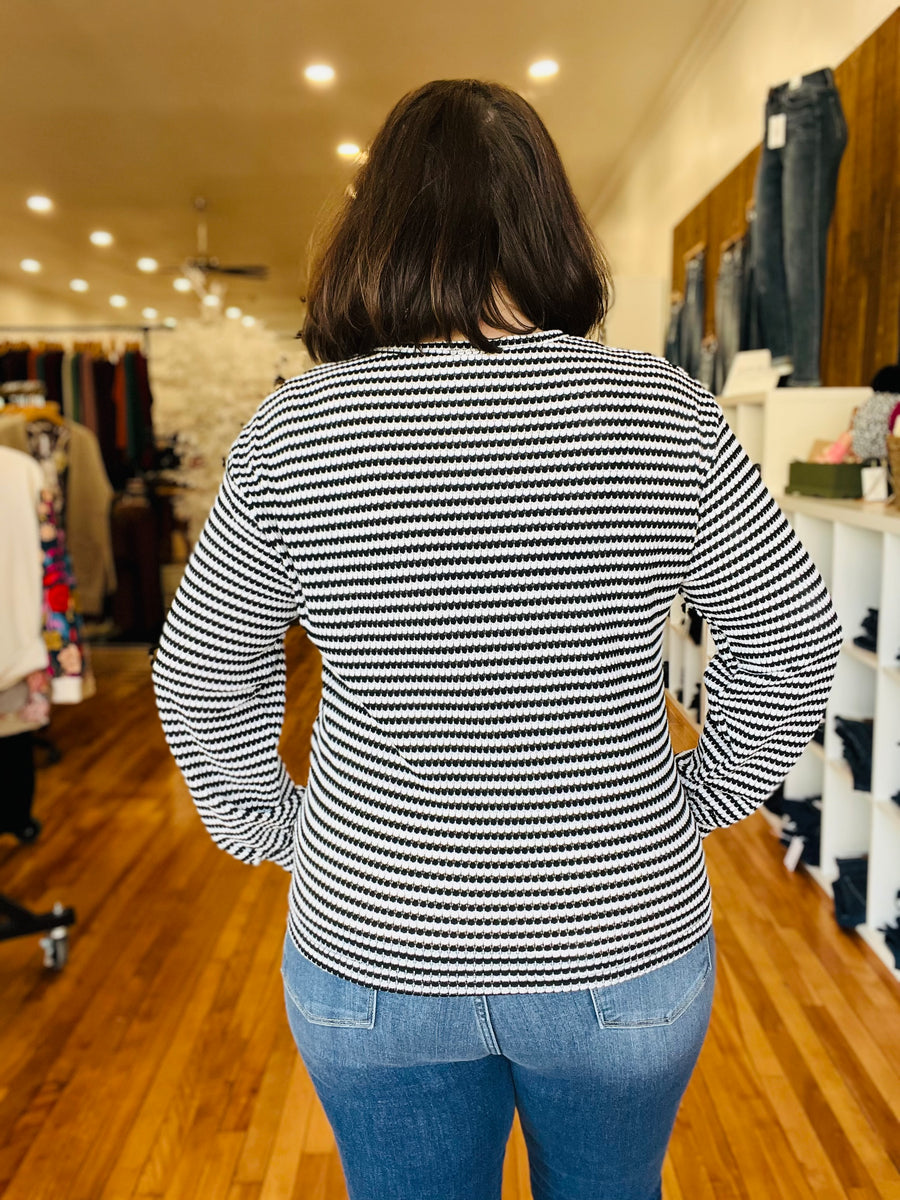 Striped Sweater- Black & White