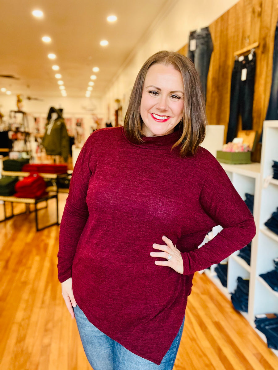 Turtleneck Tunic- Burgundy