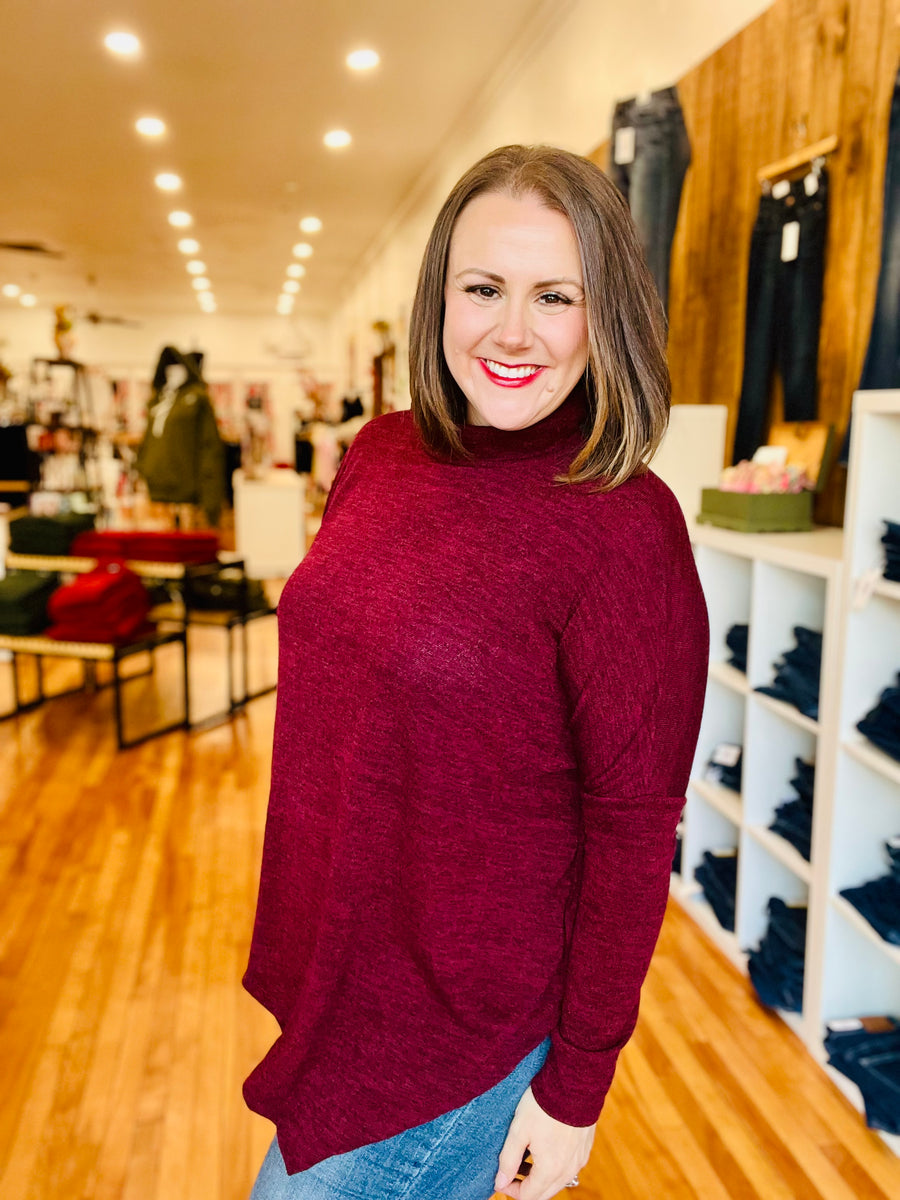 Turtleneck Tunic- Burgundy