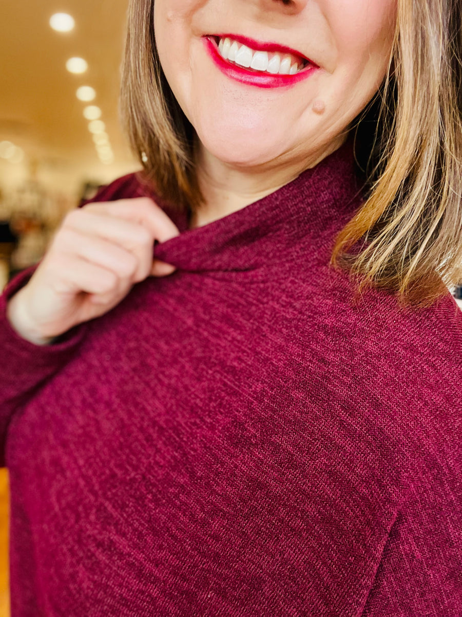 Turtleneck Tunic- Burgundy