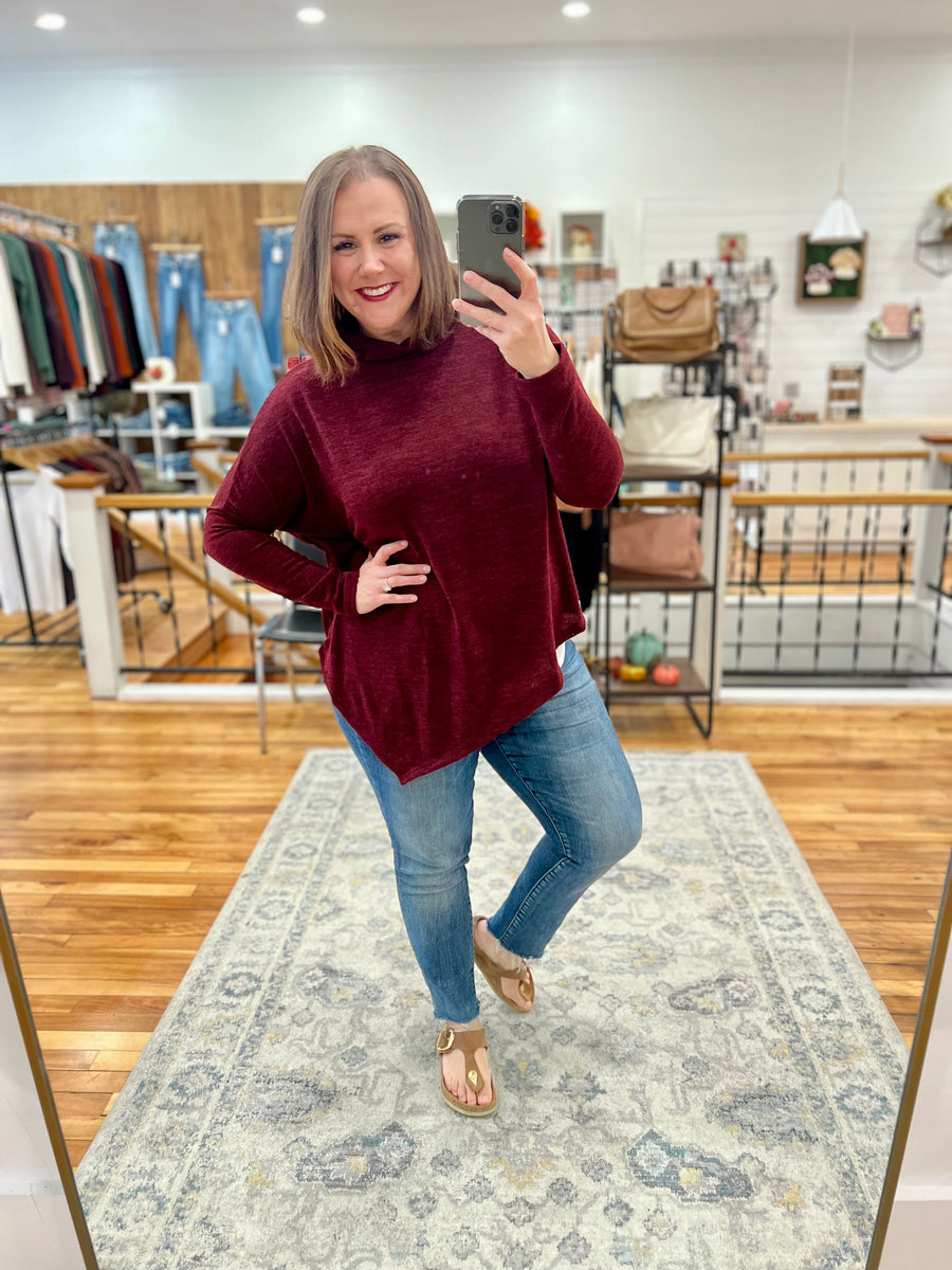 Turtleneck Tunic- Burgundy