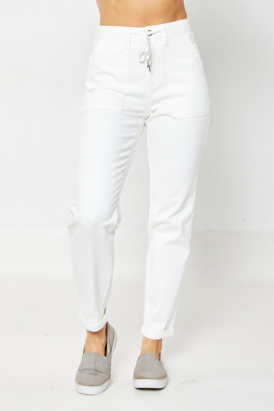 White Denim Joggers