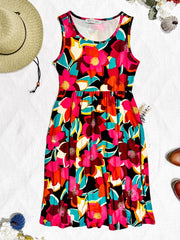 IN STOCK Kelsey Tank Dress - Bold Magenta Floral FINAL SALE