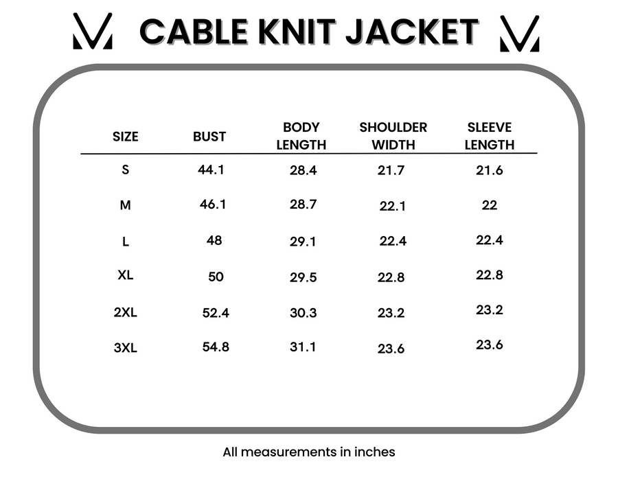 Cable Knit Jacket - Ivory