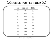 IN STOCK Renee Ruffle Tank - Olive FINAL SALE