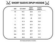 Short Sleeve ZipUp Hoodie - Yellow