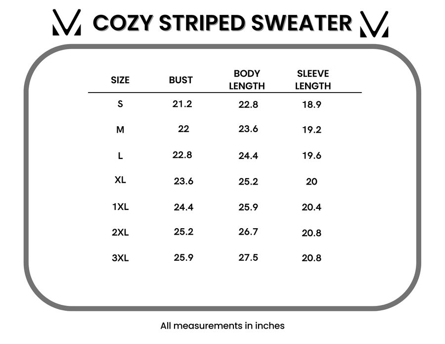 IN STOCK Cozy Striped Sweater - Black