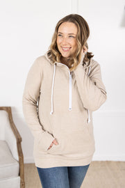 IN STOCK Pixie Pocket Halfzip Hoodie - Oatmeal