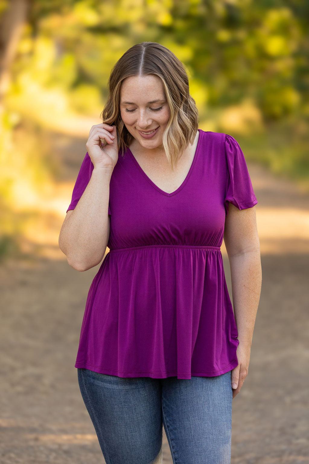 IN STOCK Emery Ruffle Top - Purple | Women's Blouse FINAL SALE