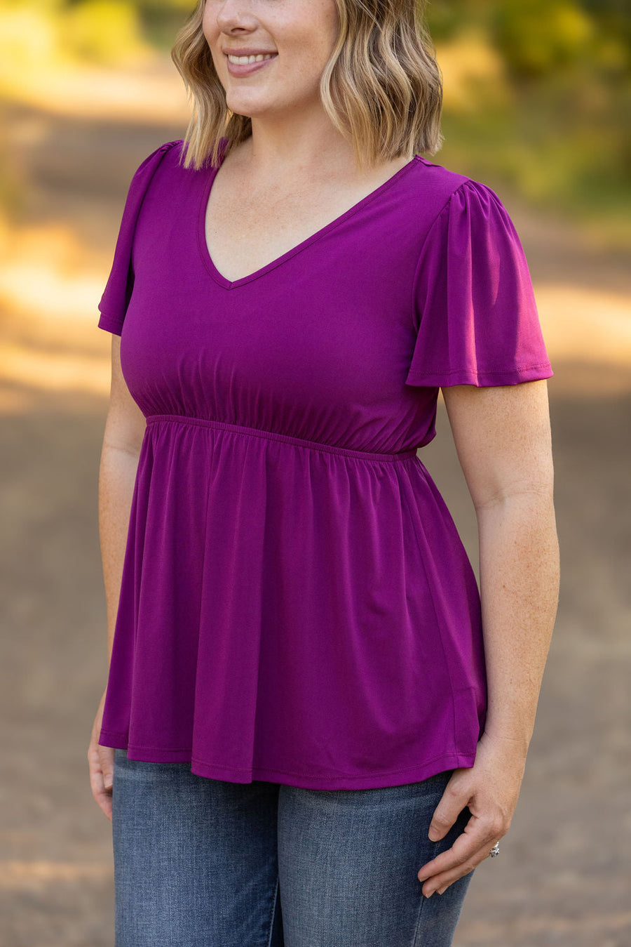 IN STOCK Emery Ruffle Top - Purple | Women's Blouse FINAL SALE