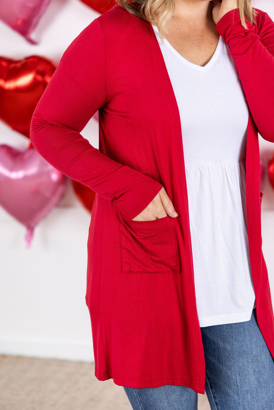 IN STOCK Classic Cardigan - Red