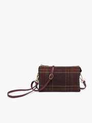 Riley Plaid Crossbody/Wristlet: Green