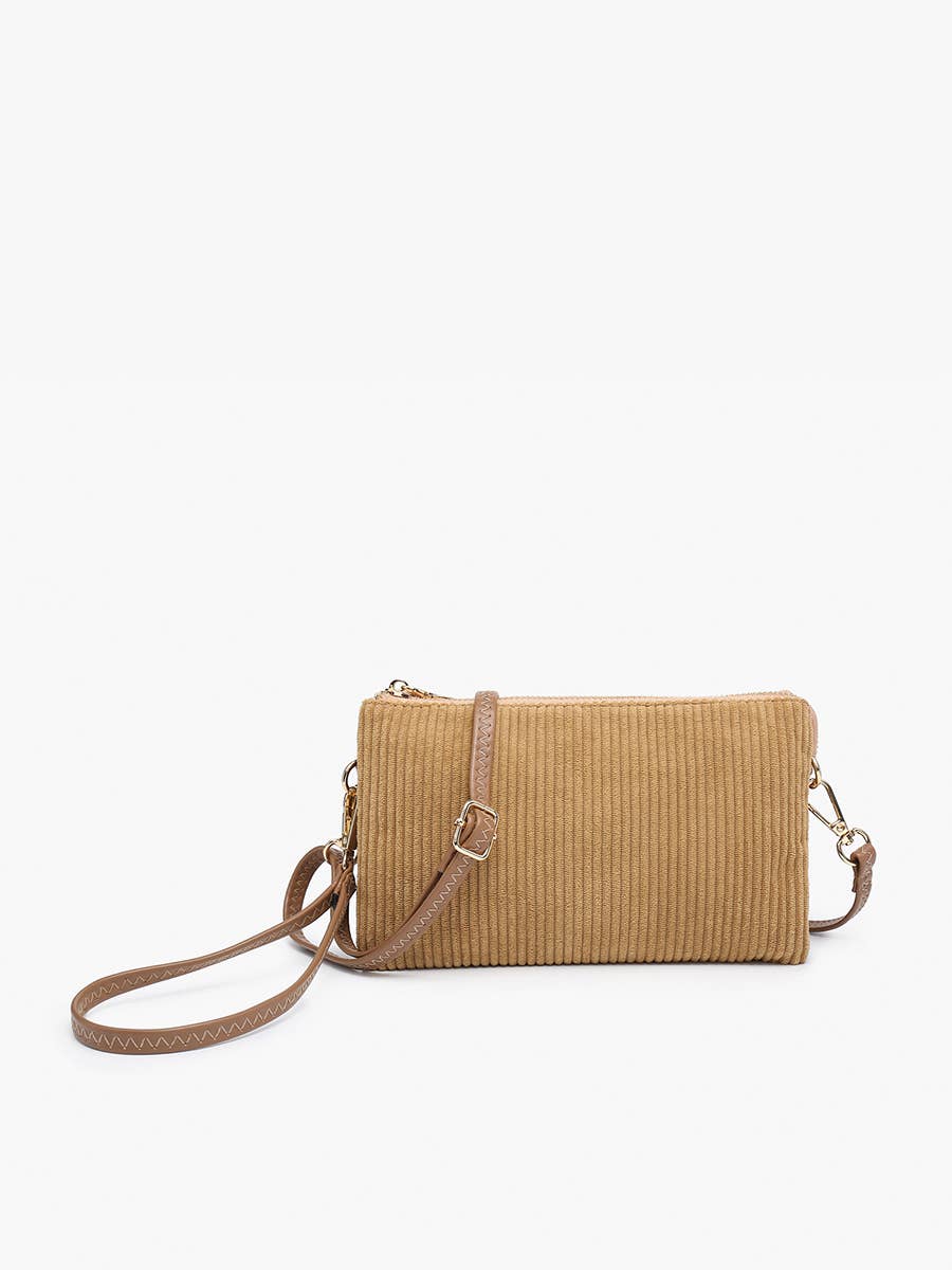 Riley Corduroy Crossbody/Wristlet: Red