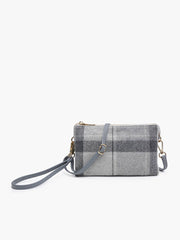 Riley Plaid Crossbody/Wristlet: Green