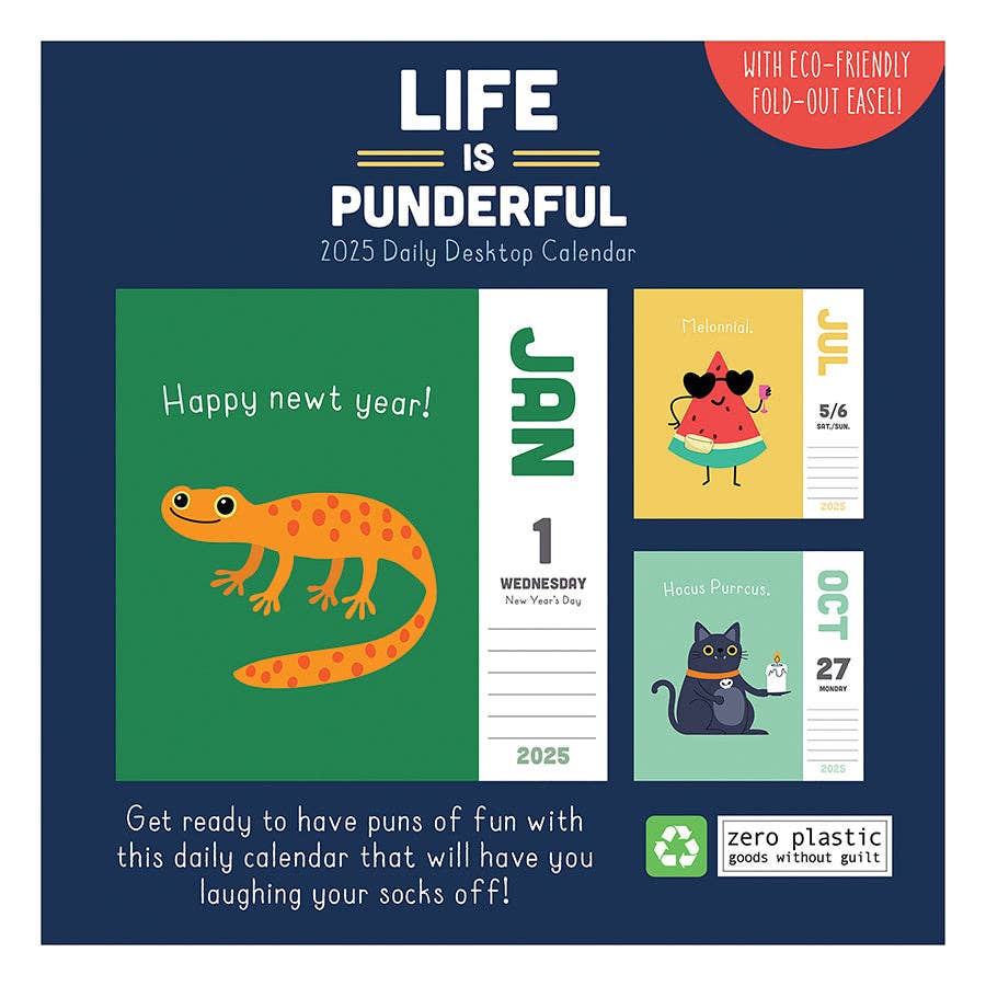 2025 Puns of Fun Daily Desktop Calendar