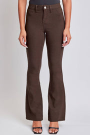 Hyperstretch High-Rise Flares- Cocoa